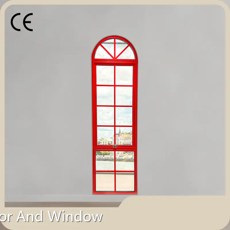 Aluminium Windows for Sale Aksu Powder Coating:Black and Red by IMLANG 1