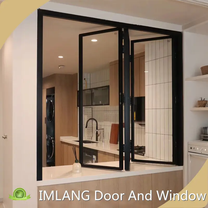 Ventanas plegables de aluminio Cerámica blanca al por mayor - Imlang 1