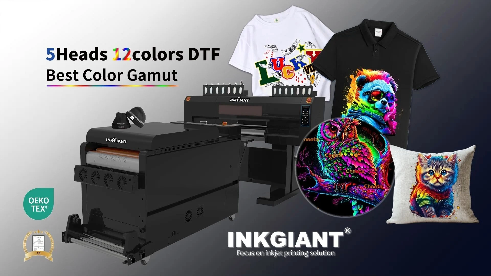 High speed 13colors moisturizing function DTF printer BF-60E5(K)-S1 1