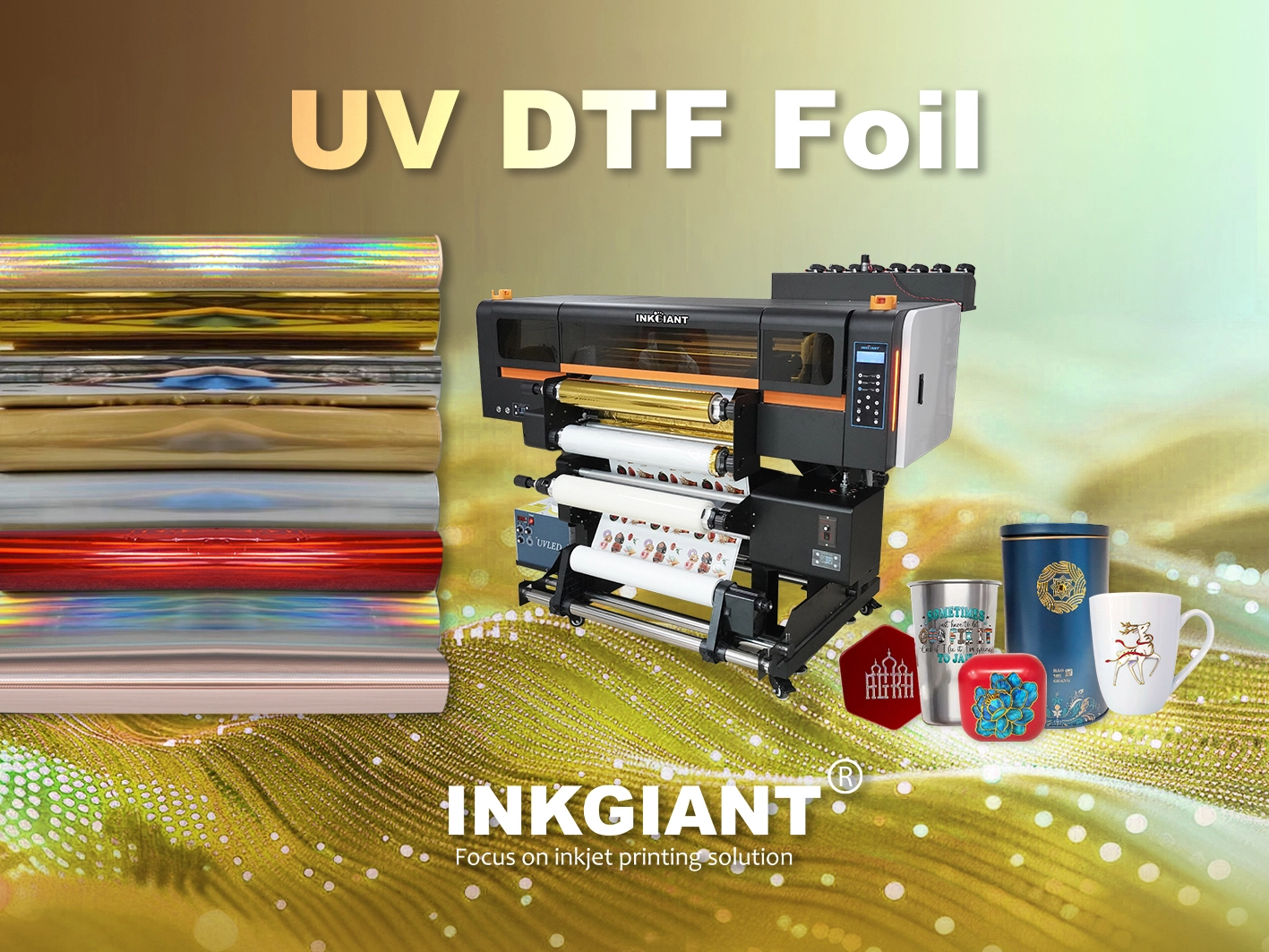 Premium UV DTF Foil Stamping Film for Shimmering Effects 1