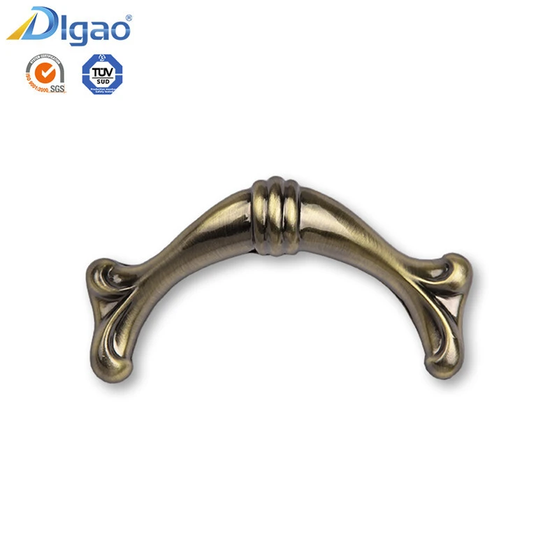 High Quality Zinc Alloy Metal Antique Brass Furniture Cabinet Drawer Handle 1