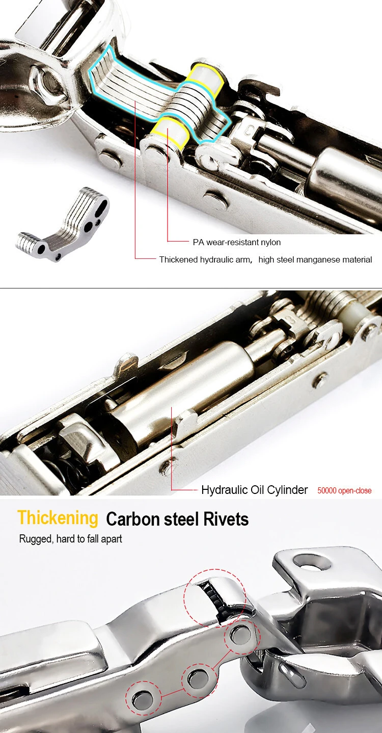 Iron Cabinet Hydraulic Hinges, Clip On Soft Closing Furniture Hinge,self closing hinge2 3