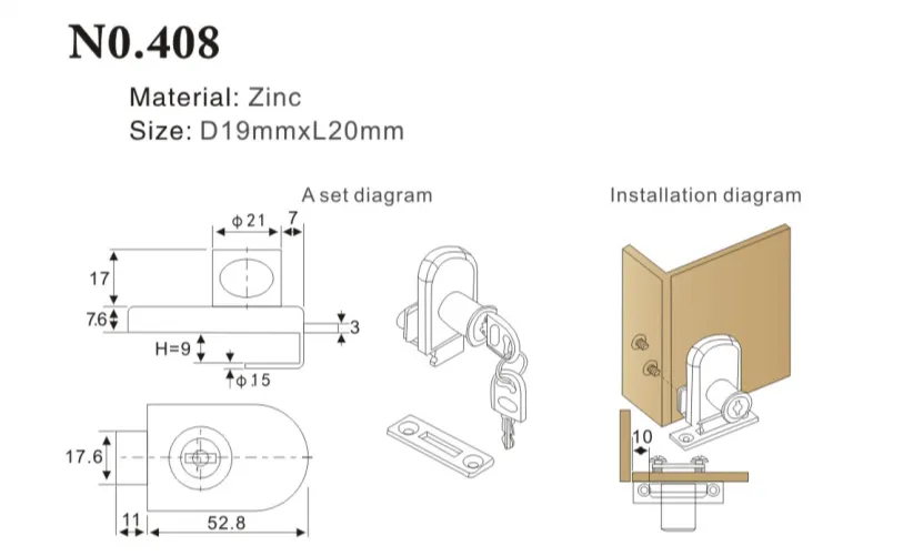 DIgao funky showcase lock for wholesale 3