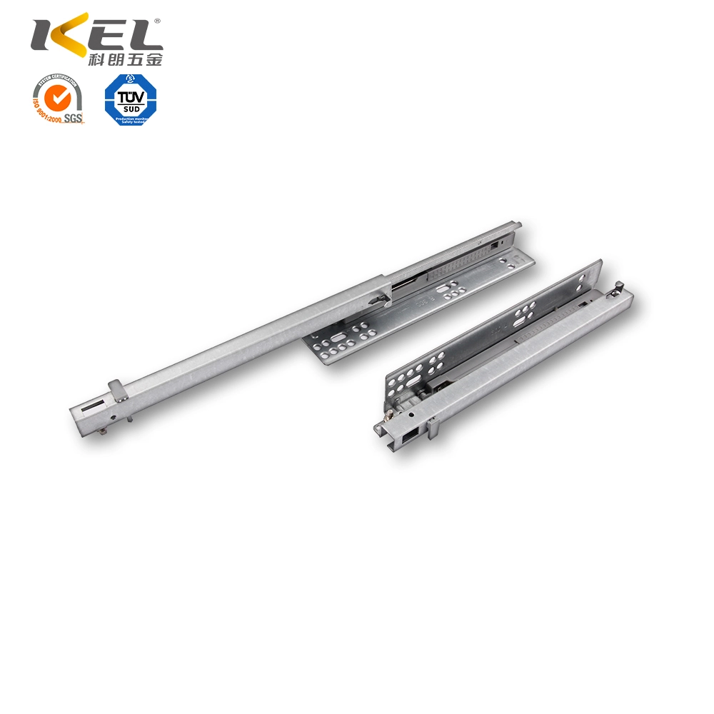 Galvanized soft close concealed telescopic kitchen cabinet drawer slide rail 1