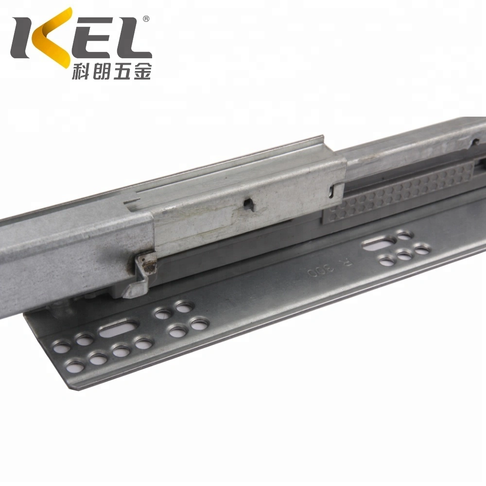 KEL 2 fold drawer track soft closing cabinet hidden telescopic ball channel concealed drawer rails 1