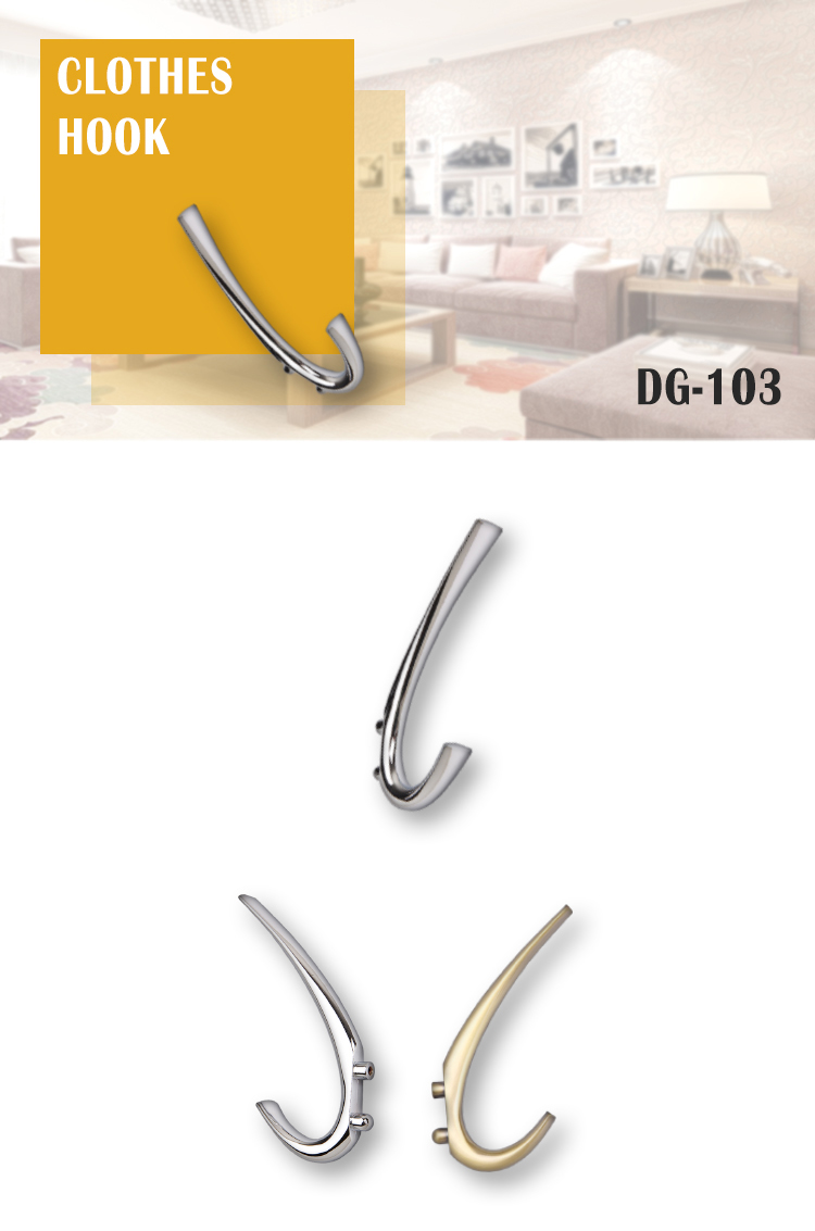 DIgao durable chrome coat hooks bulk production bathroom coat 2