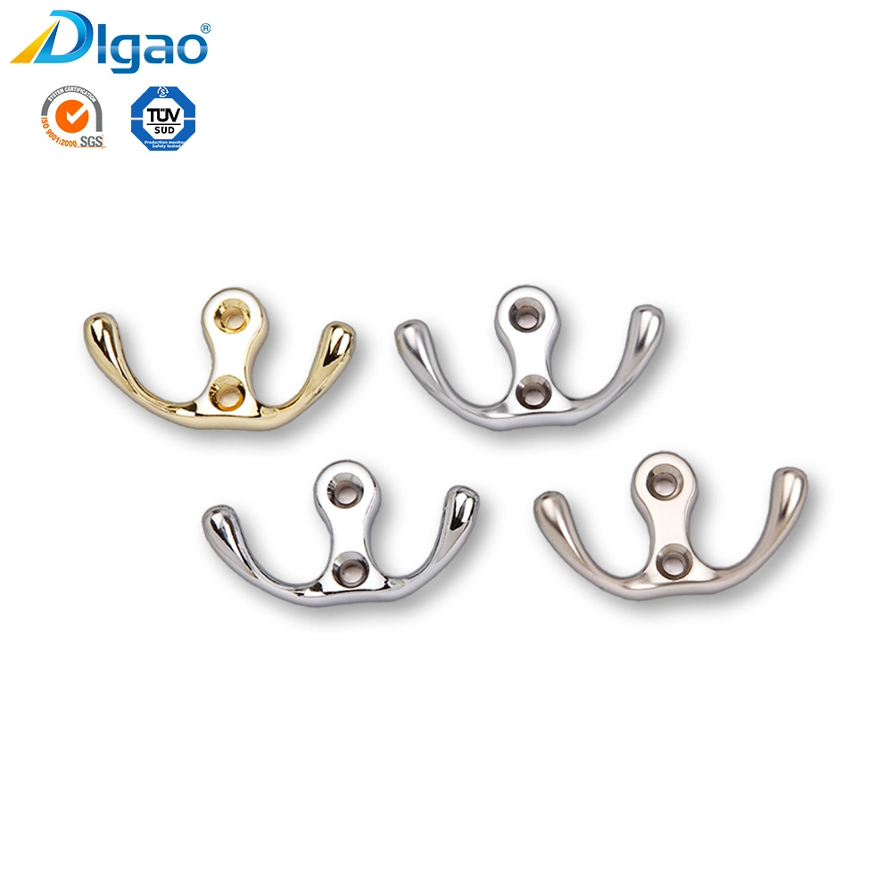 Zinc alloy chrome hat coat towel hooks wholesaler metal bathroom hook wall hanging 1