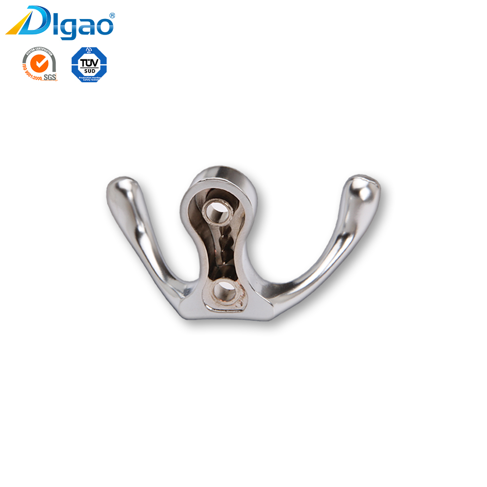 Zinc alloy chrome hat coat towel hooks wholesaler metal bathroom hook wall hanging 4