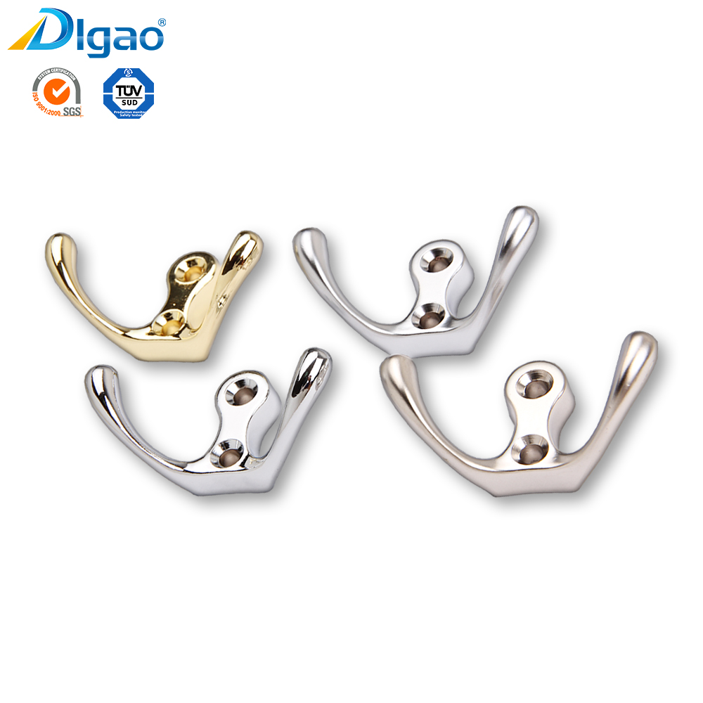 Zinc alloy chrome hat coat towel hooks wholesaler metal bathroom hook wall hanging 5