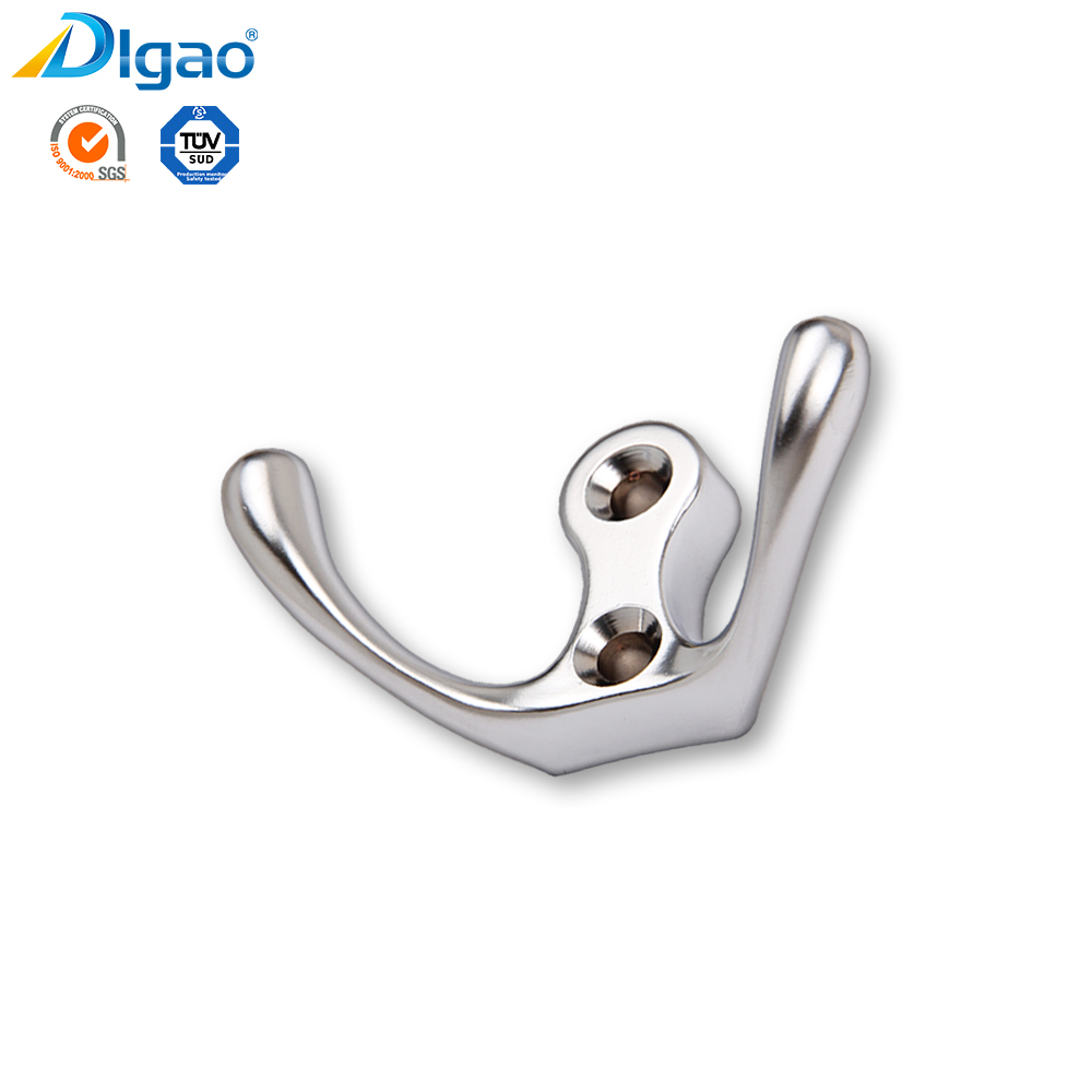 Zinc alloy chrome hat coat towel hooks wholesaler metal bathroom hook wall hanging 3