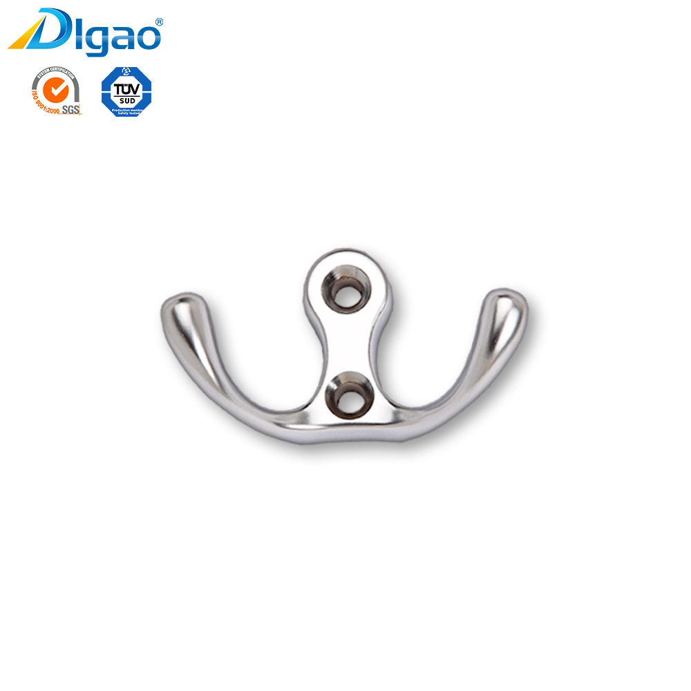 Zinc alloy chrome hat coat towel hooks wholesaler metal bathroom hook wall hanging 2