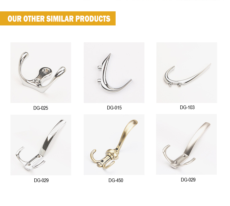 Zinc alloy chrome hat coat towel hooks wholesaler metal bathroom hook wall hanging2 4