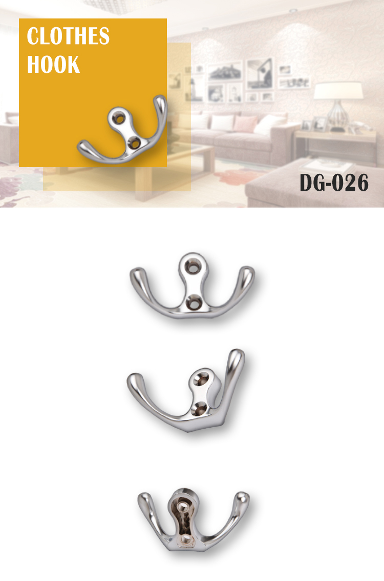 Zinc alloy chrome hat coat towel hooks wholesaler metal bathroom hook wall hanging2 3