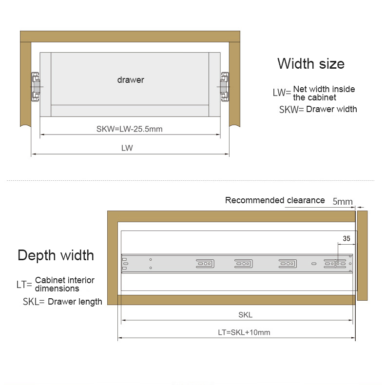 ball bearing drawer runners heavy classical DIgao Brand company 5
