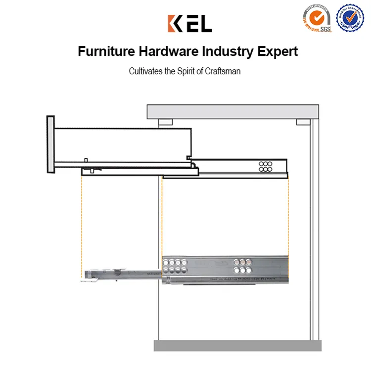 duty full fold OEM soft close slides DIgao 2
