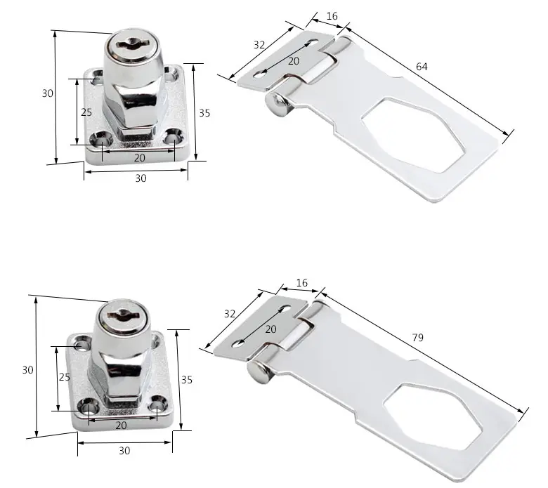 DIgao Brand diecasting furniture cabinet lock hardware 3