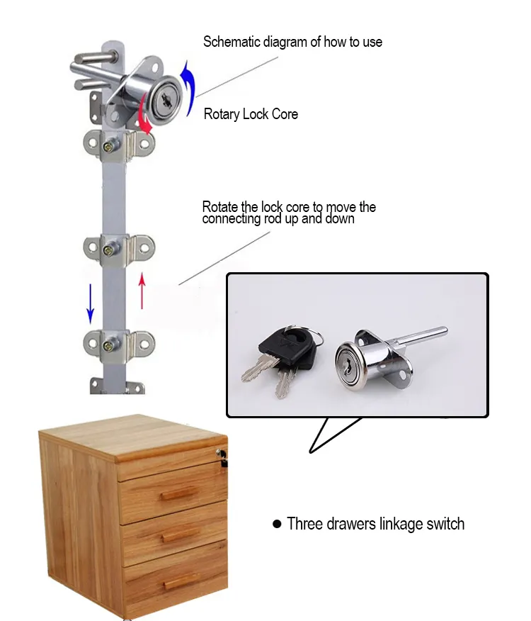 metal zinc lock key DIgao Brand drawer lock supplier 3