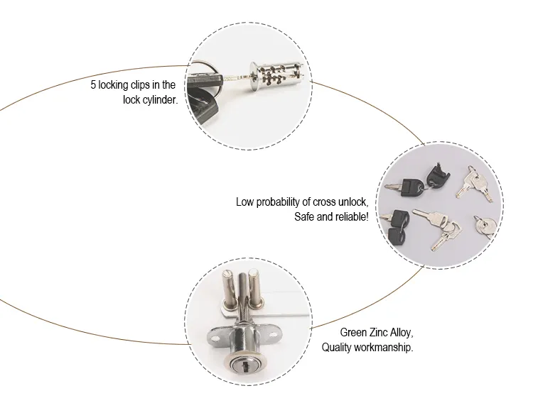 metal zinc lock key DIgao Brand drawer lock supplier 5