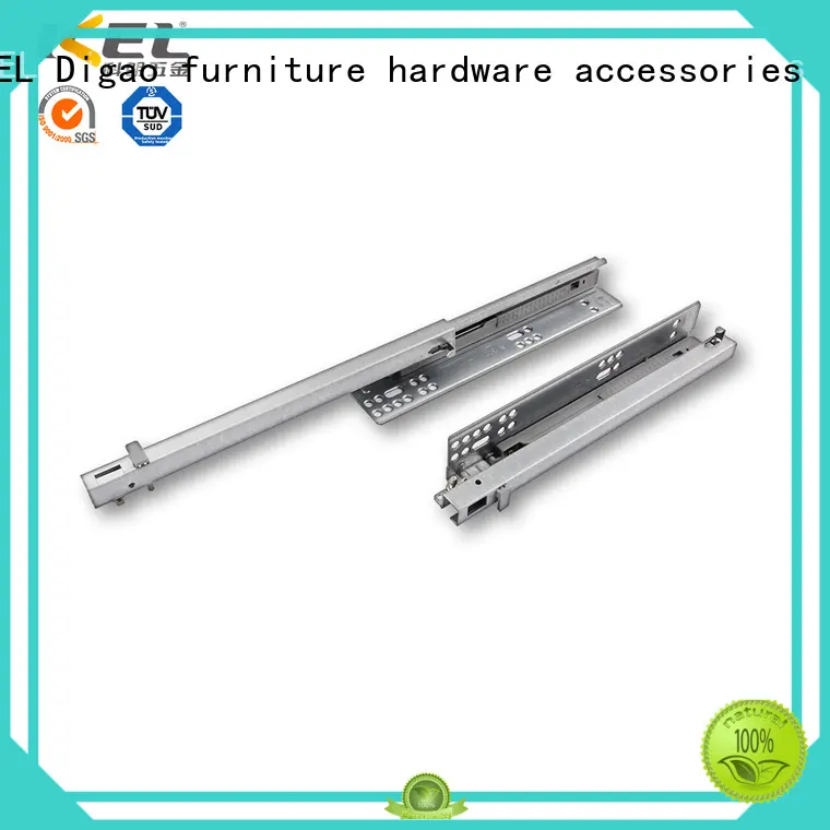 Galvanized soft close concealed telescopic kitchen cabinet drawer slide rail 1