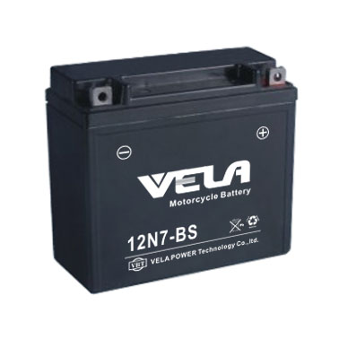 Motor batteries lead acid material 12V7Ah MF 12N7-BS motorcycle spare parts 1