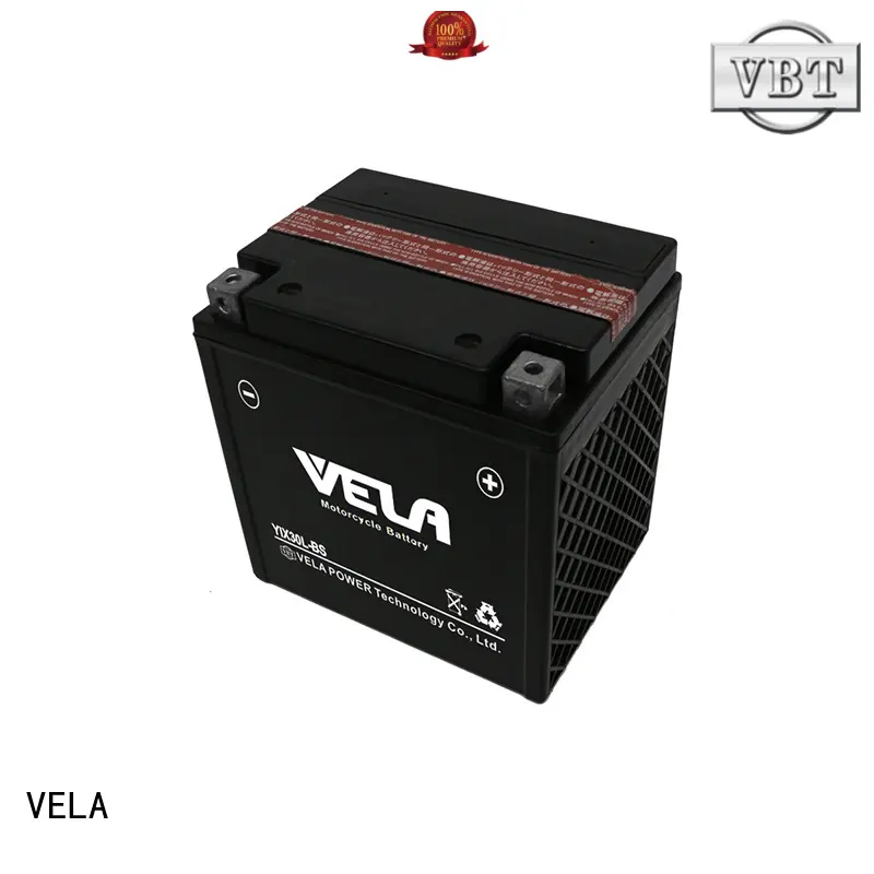 VELA convenient dry cell motorcycle battery widely used for motorcycle industry 1
