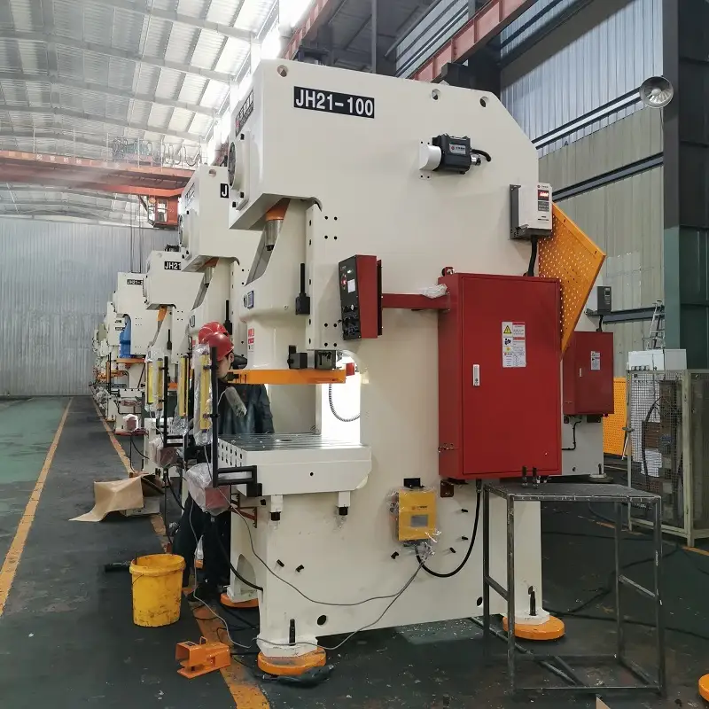 JH21- 100 ton Stamping Steel Die Sheet Metal Feeder C Type Pneumatic Power Press 1