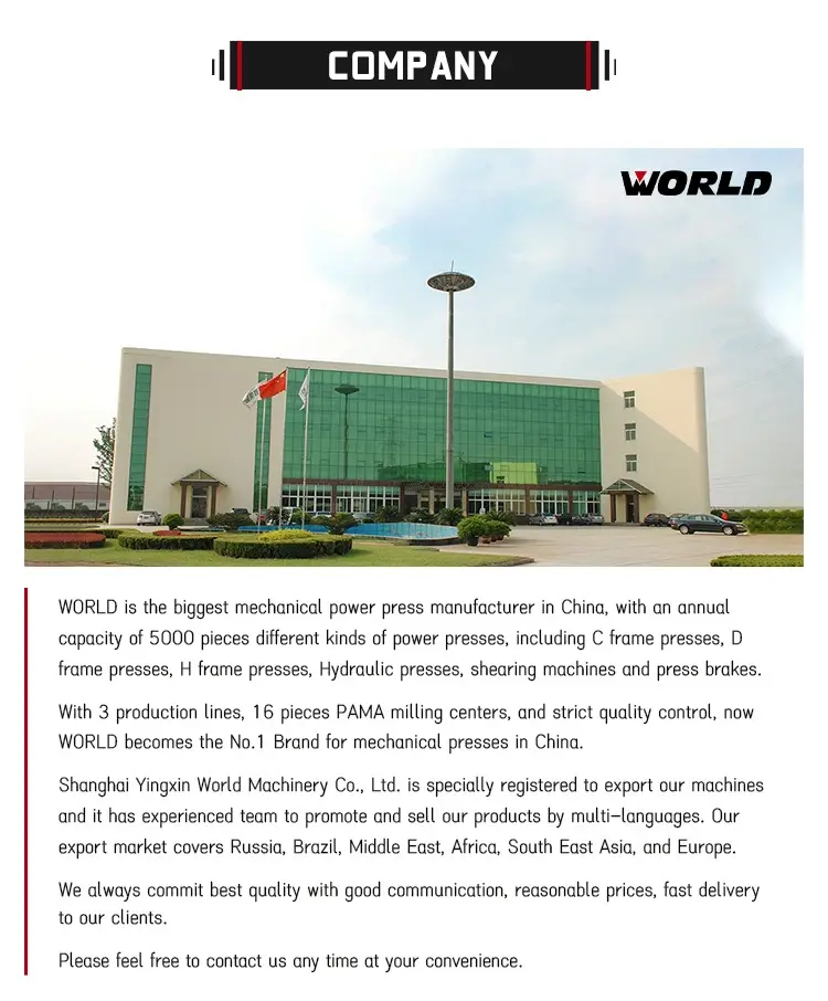 WORLD top-selling mechanical power press machine company 8