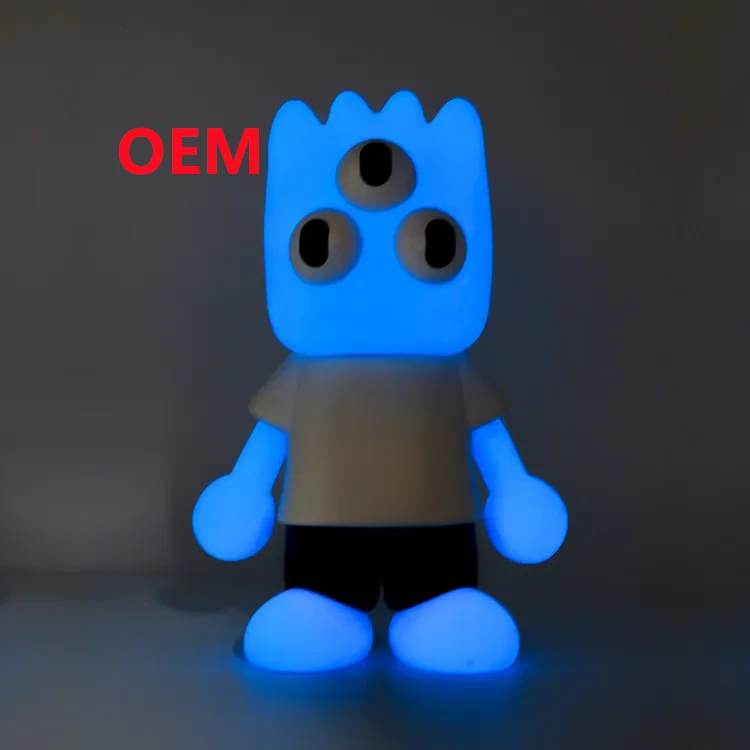 Custom Luminous PVC Vinyl Doll Toy OEM Design custom plastic products supplier 1