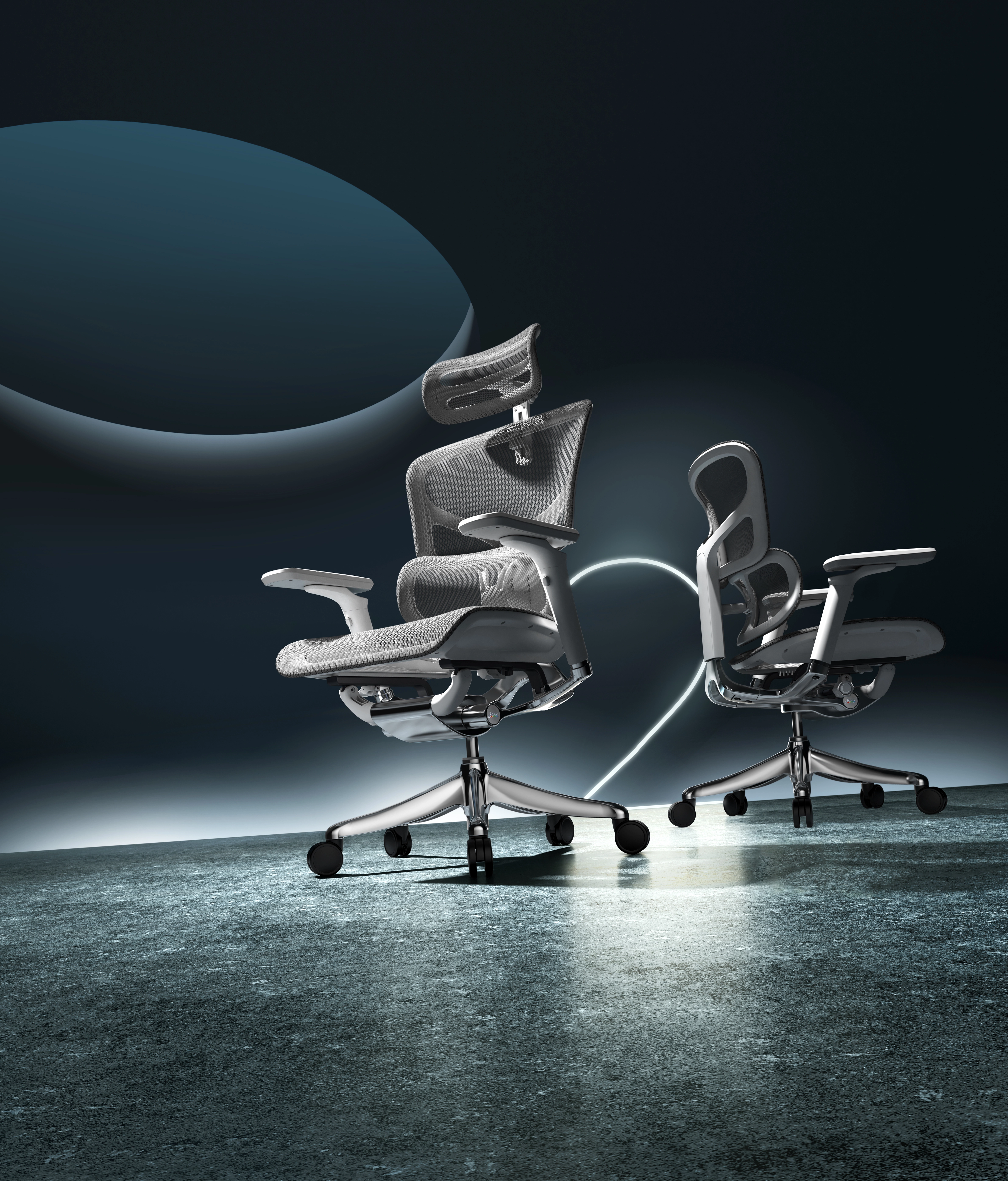 Novo modelo de cadeira ergonômica avançada com mecanismo de inclinação para  frente e ajustável, image size:4755x5574