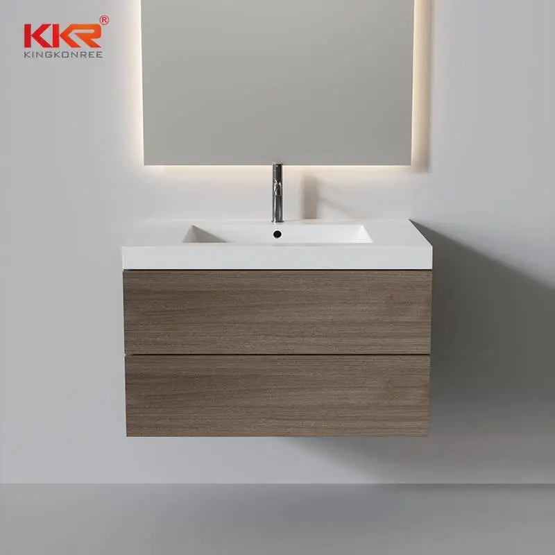 Fashion-designed cabinet basin customized cabinets white basin wooden base KKR-1232 1