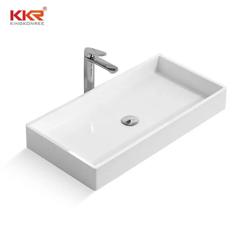 Rectangle Acrylic Solid Surface Above Counter Basin KKR-1327 1