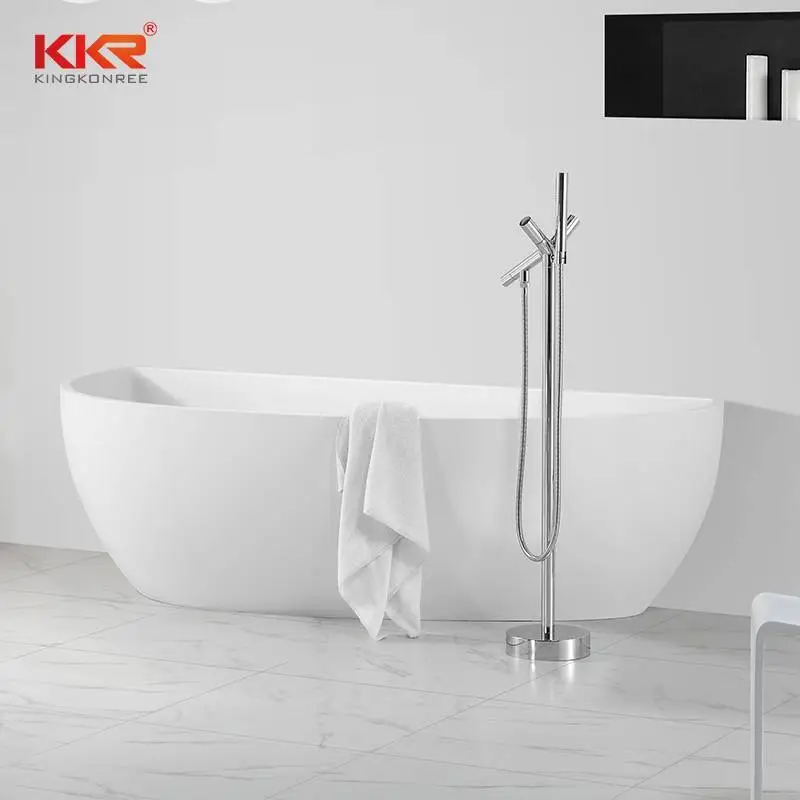 China Supplier Acrylic Solid Surface Bathtub Against The Wall KKR-B004 1