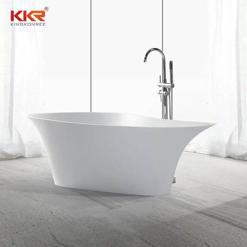 KingKonree 190cm Solid Surface Freestanding Bathtub KKR-B009 Solid Surface Bathtub image29
