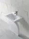 7 Shape unique design acrylic marble solid surface free standing wash basin KKR-1393 2
