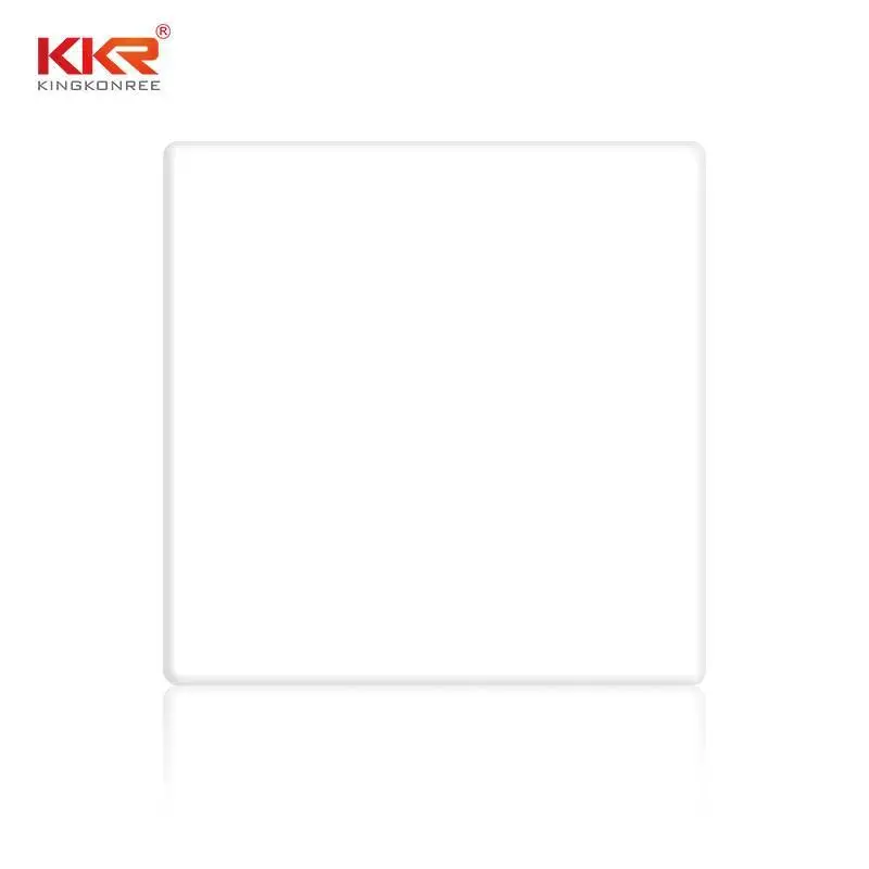 12mm White Pure Acrylic Solid Surface Sheet KKR-2700 1