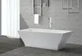 Rectangle Unique Design Polymarble Acrylic Solid Surface Freestanding Soaking Bathtub KKR-B052 2