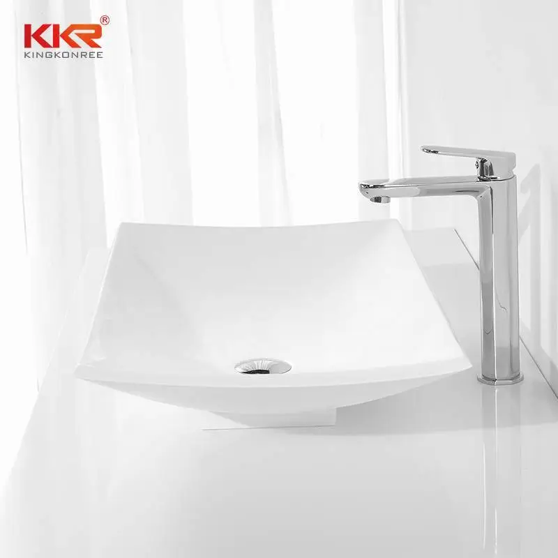 China Manufacturer Solid Surface Above Counter Small Size Basin KKR-1325 1