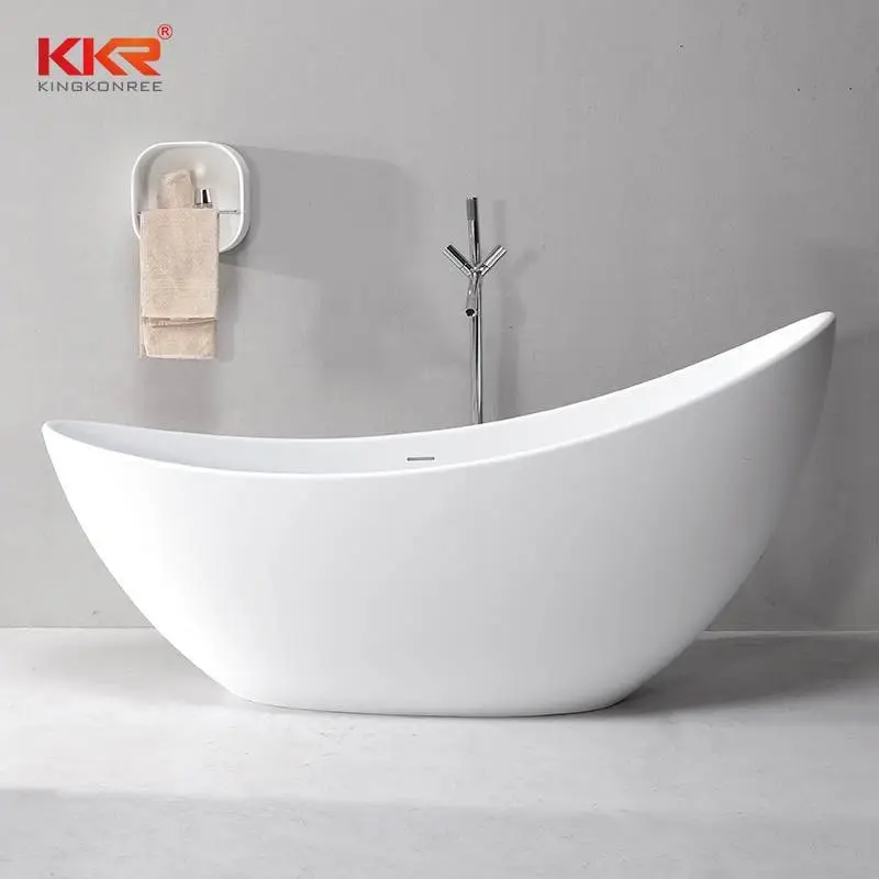 Vasca da bagno indipendente di superficie solida di pietra artificiale di vendita calda KKR-B072 1