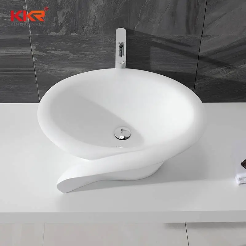 European Standard Stylish Solid Surface Countertop Wash Basin KKR-1395-1 1