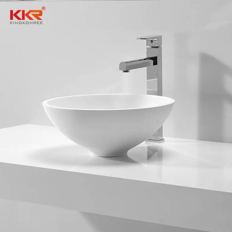 Small Size Round Solid Surface Wash Basin KKR-1500 1