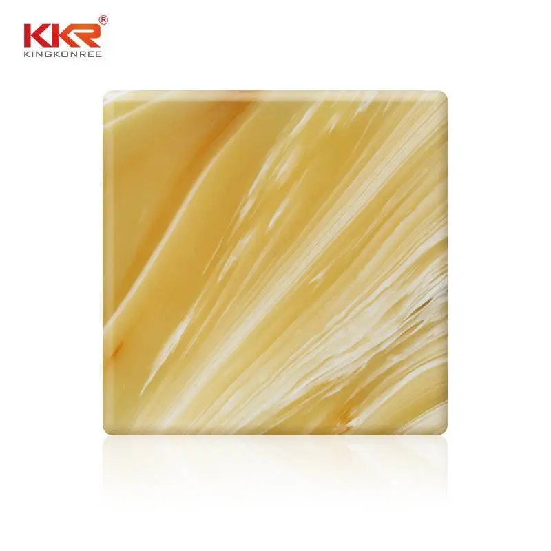 KKR vente en gros de feuilles de surface solide translucides en pierre acrylique KKR-A029 1