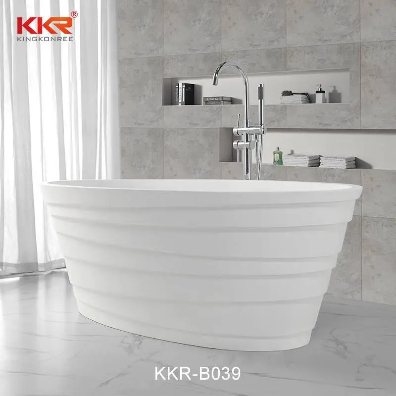 גודל קטן אקריליק אבן שרף אמבטיה משטח מוצק KKR-B039 1