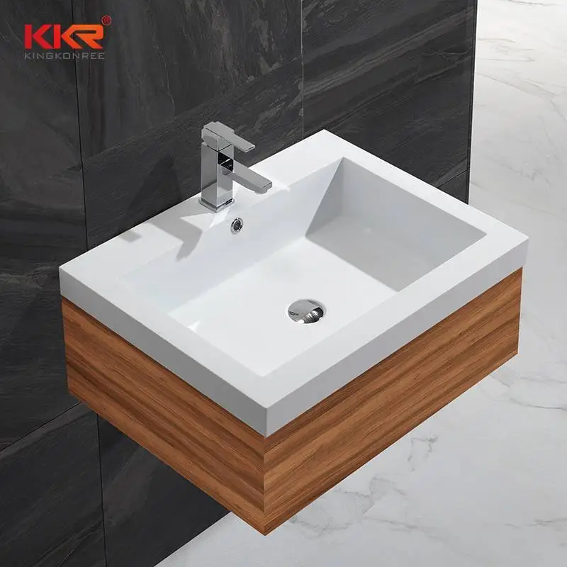 Gel Coat Piedra Resina Acrílico Superficie Sólida Gabinete Lavabo KKR-1345 1