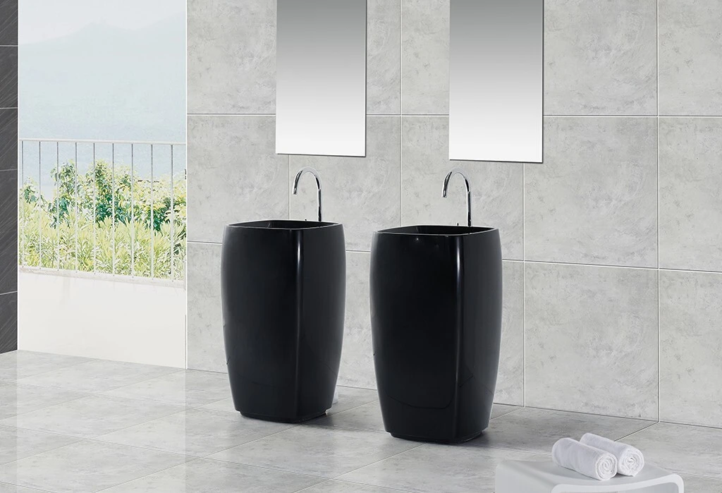freestanding vanity basins marble for home KingKonree 2
