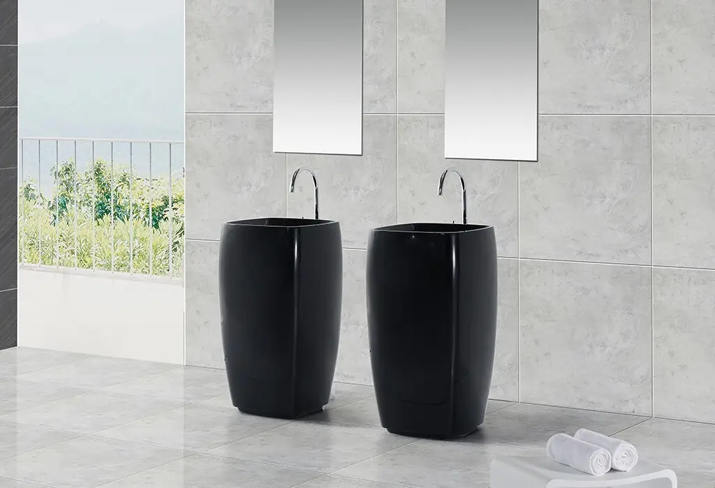 KingKonree pan shape basin stands for bathrooms design for hotel 2