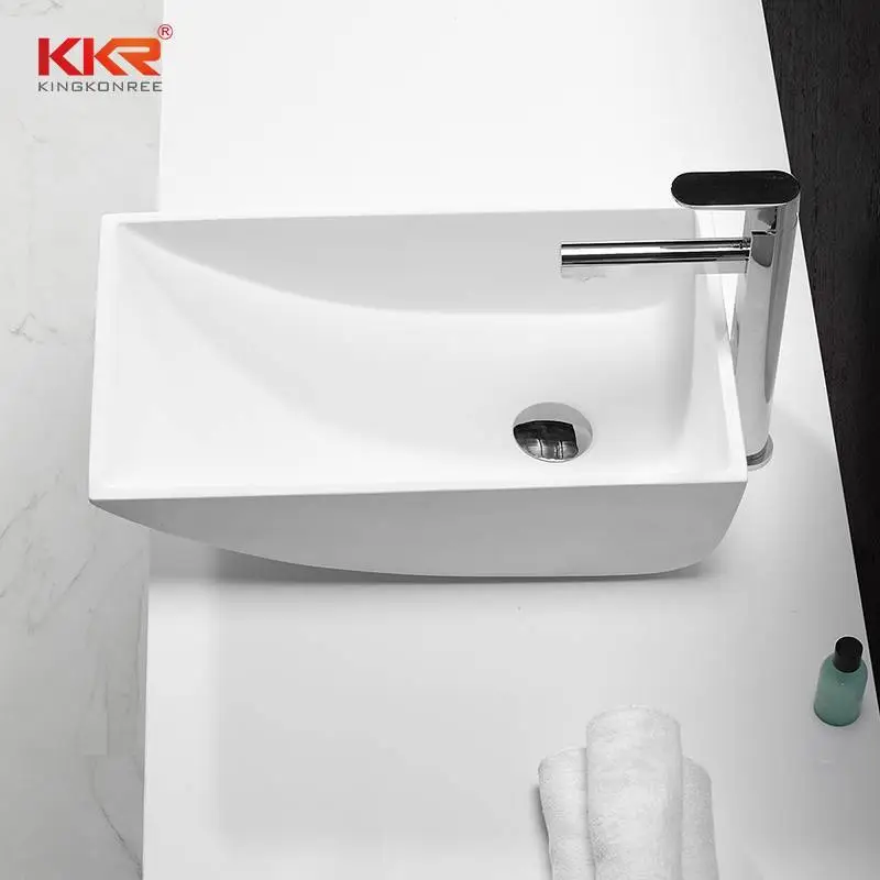 Hot Sale Polymarble steenhars boven aanrecht wastafel KKR-1314 1
