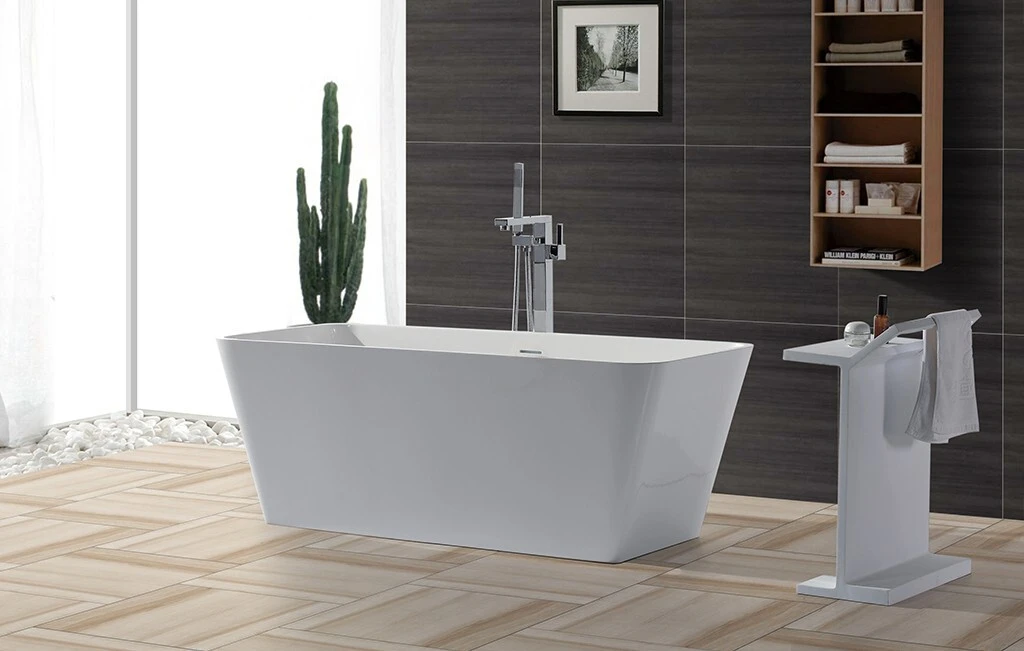 marble stone resin freestanding bath matt for hotel KingKonree 2