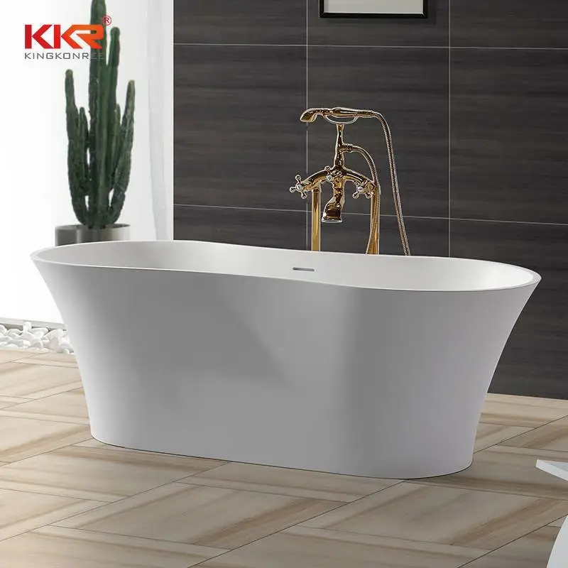 Baignoire en marbre de résine acrylique standard d'hôtel de cinq étoiles KKR-B045 1