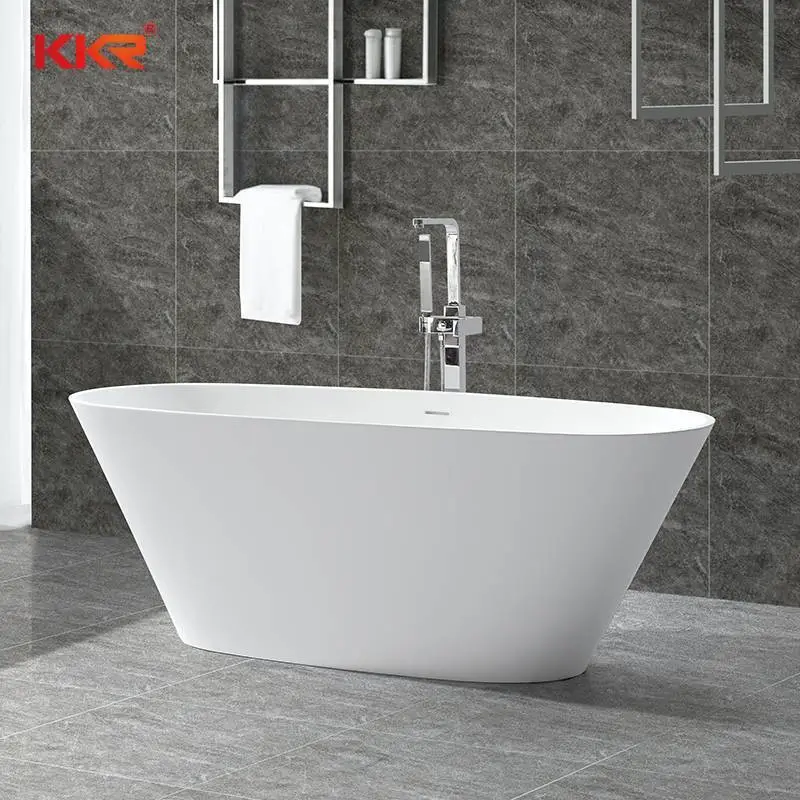 Resin Stone Acrylic Solid Surface Bathroom Freestanding Bath Tubs KKR-B050 1