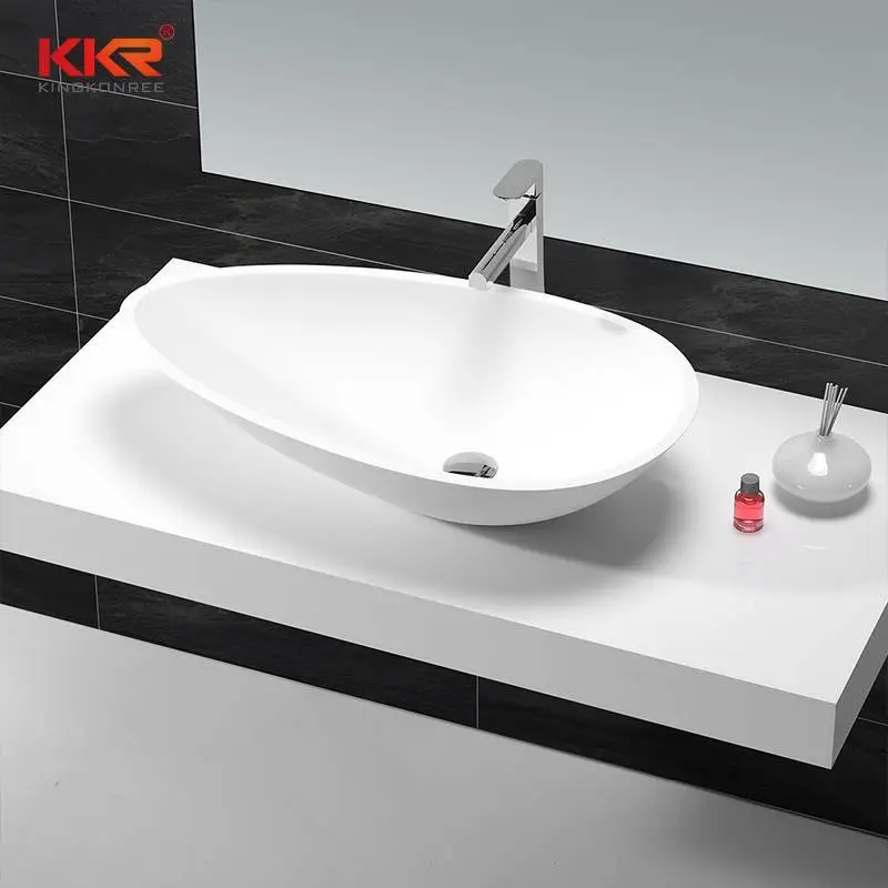Acrylic Solid Surface Countertop Wash Basin KKR-1502 1